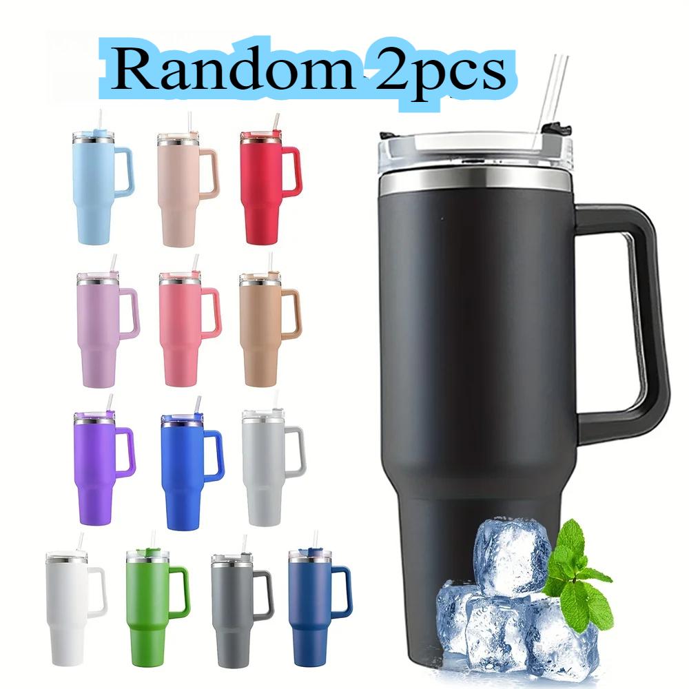 Large Capacity 40oz Stainless Steel 304 Insulated Mug with Straw Handle Portable Outdoor Car Cup Ice Retention Mug