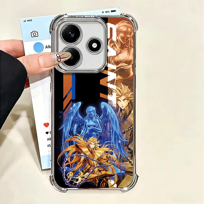 

Anime S-Saint S-Seiya Plating Phone Case For Xiaomi Poco X5 X6 X7 X8 Pro Max F8 Ultra F7 M8 M7 M5S Redmi 15C 15 14C 13C 13 X3 12 Xiaomi Redmi 12C