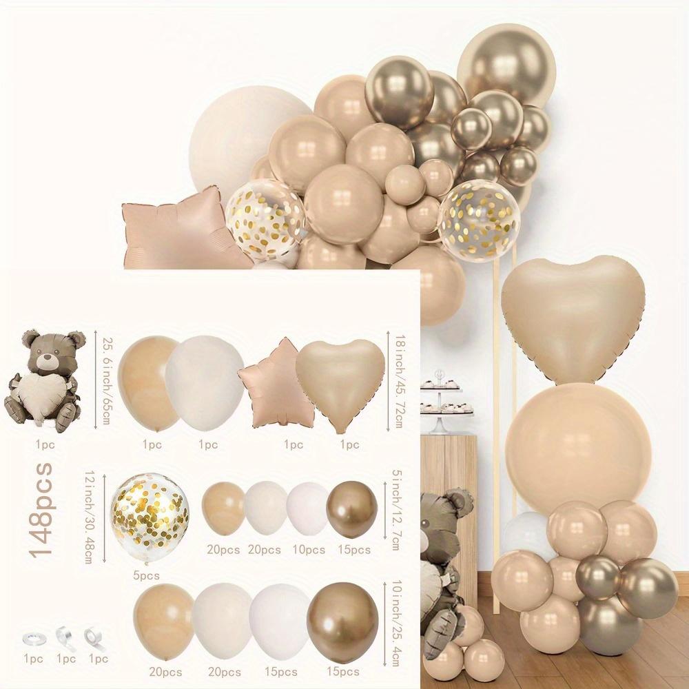 

148pcs White Sand Balloon Arch Set Includes Suitable for Birthday Party Wedding Arrangements and Baptism Ceremony Decorations others