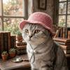 Adjustable Cat Sun Hat Wide Brim Pet Sunshade Hat Cute Pet Straw Hat  Outdoor Sun Protection