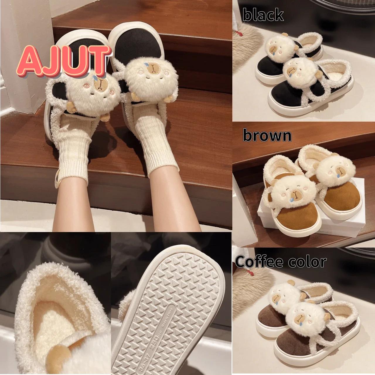 Модные зимние сапоги 2024 года с милым рисунком животных на мягкой подошве для женщин — фото 7