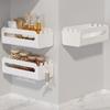 Plastic Tissue Storage Rack No Drilling Refrigerator Tissue Organizer  for Napkin