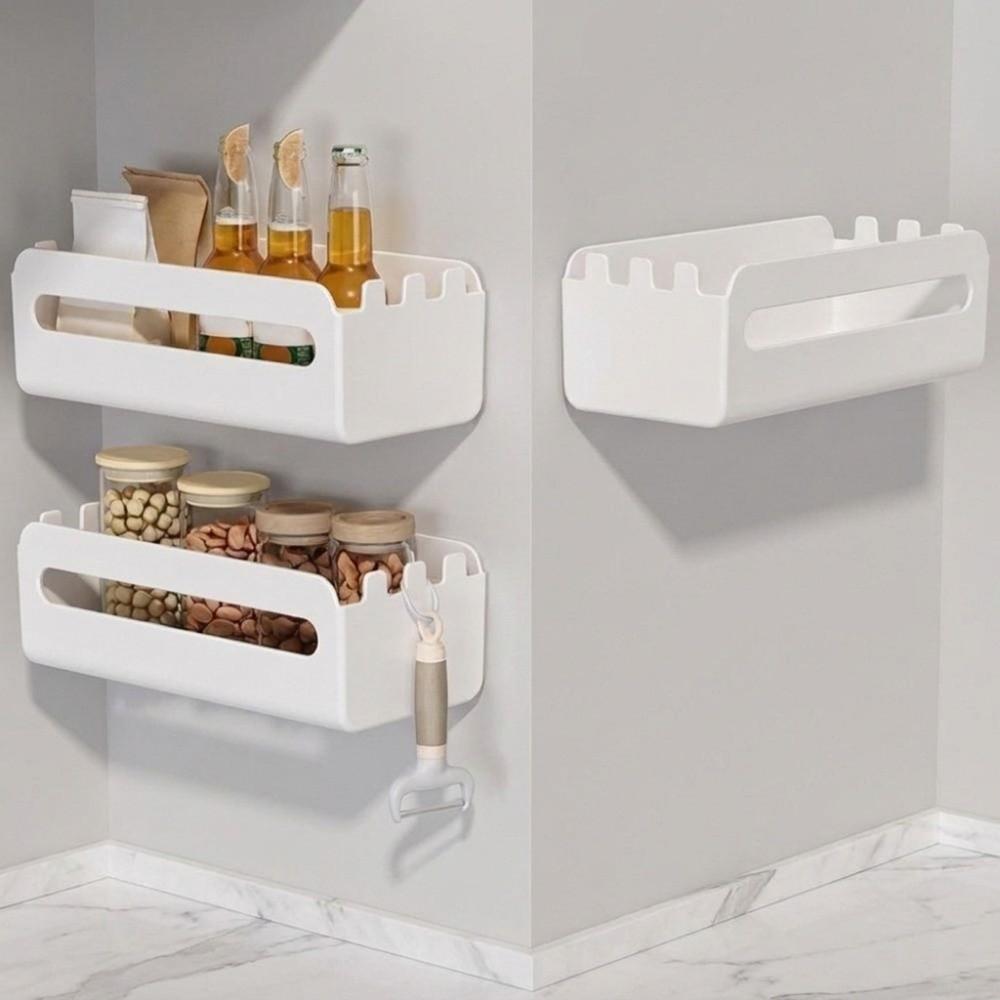 Plastic Tissue Storage Rack No Drilling Refrigerator Tissue Organizer for Napkin