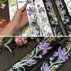 1 Pair Chinese Style Heavy Embroidery Hanfu Collar Lace Edge Trim Fabric For DIY Sewing Ancient Costume Dress Decor Accessories