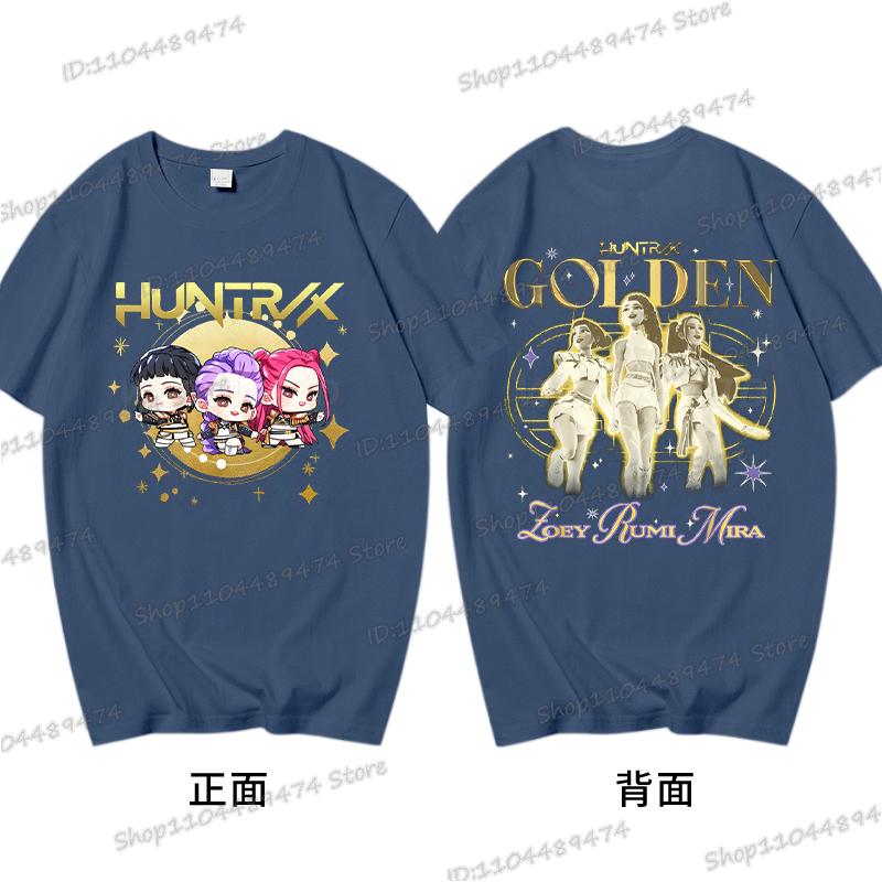 Harajuku KPop Demon Hunters Tshirts Vintage Cartoon Cotton T Shirt Hip Hop 2025 Hot Movie Tees Streetwear Women Men Tops Gifts