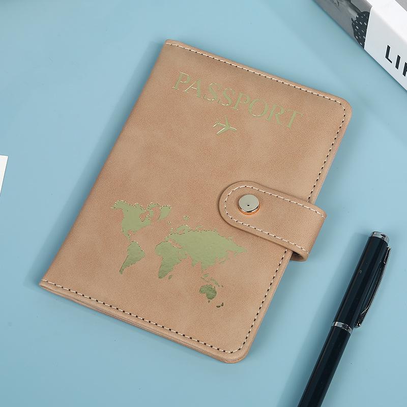 

Многоцветный держатель для паспорта и документов из ПУ-кожи с защелкой Passport Holder верблюд