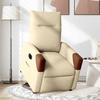 VidaXL Fauteuil inclinable électrique crème tissu 3324026