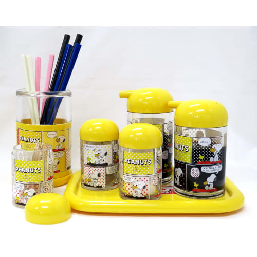 OSK Tabletop Soy Sauce Dispenser, Snoopy and Peanuts Design, 125ml, Approx. 5.7cm Diameter x 10.3cm Height, Drip-Resistant, Made in Japan, TA-11