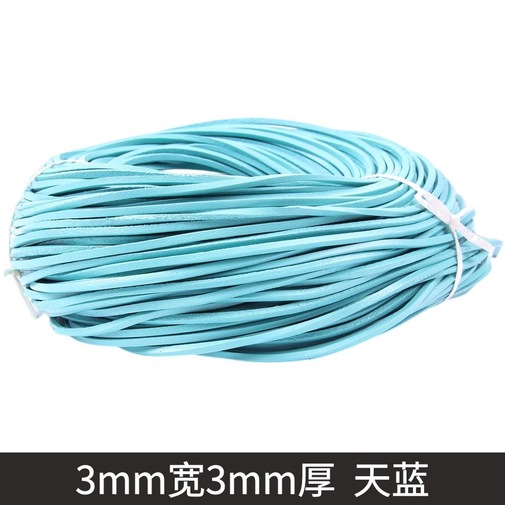 3Mm Cowhide Rope Square Cowhide Rope Diy Jewelry Accessories, Colored First-Layer Cowhide Rope, Cowhide Rope