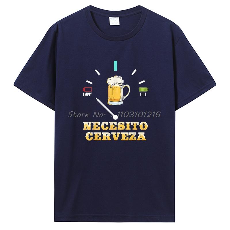 Funny Necesito Cerveza I Need A Beer In Spanish T-shirt Graphic Cotton Streetwear Short Sleeve Drinking Gifts Party Tshirt Tops