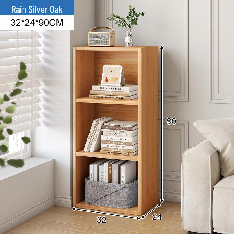 Multi-Layer Bookshelf with Backboard for Living
