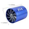 F1-Z Car Inoxidável Universal Supercharger Dupla Turbina Dupla Admissão de Ar Combustível Economizador Turbo Turboing Carregador Ventilador Conjunto kit