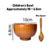 Japanese Style Natural Wooden Bowl Tableware for Fruit Salad Noodle Rice Soup Bowls Kitchen Utensil Dishes Handmade Crafts