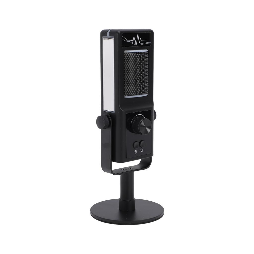 USB Condenser Microphone RGB Mic with Stand Type C Interface Plug and Play Noise Reduction for Live Streaming Recording