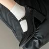 French Mary Jane High Heels Retro Word with Pointed Single Shoes Women's Autumn and Winter Black Thick Heel with Skirt Small Leather Shoes