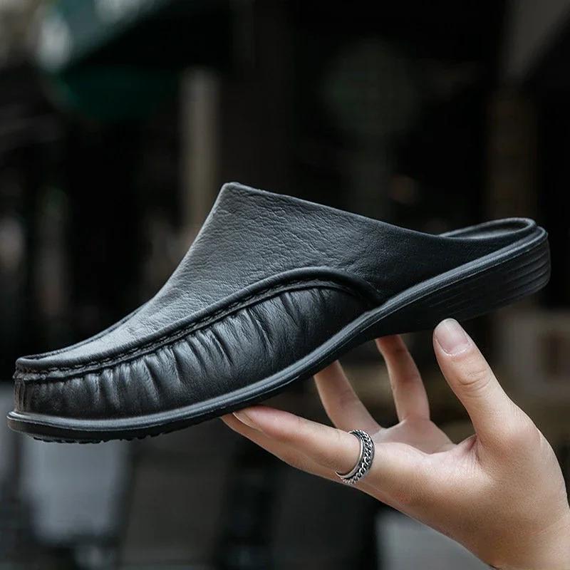 2026 Herrenschuhe EVA Slip-On Flache Schuhe Herren Hausschuhe Herren Gehen Halber Slipper Bequeme Weiche Haushalts Sandalen