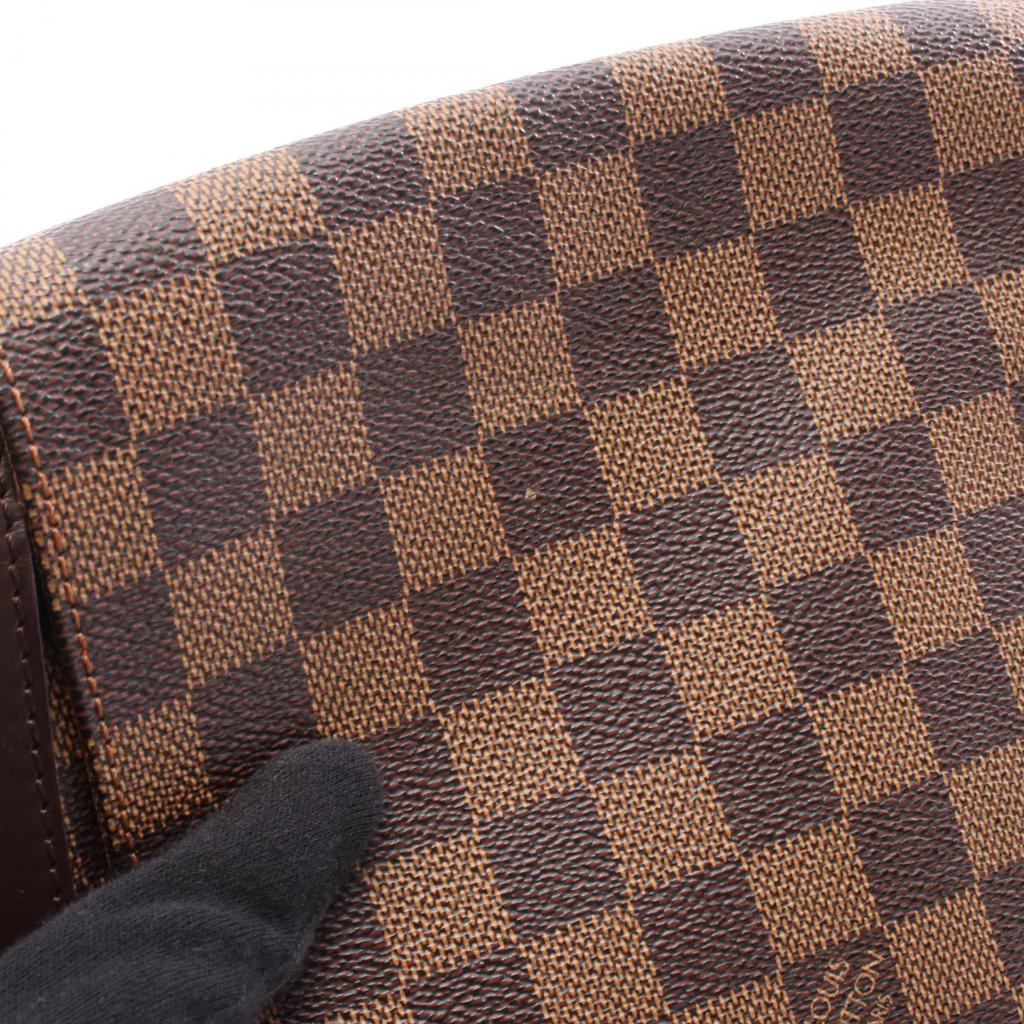 Used LOUIS VUITTON Mustet Salsa Long Strap Shoulder Bag N51300 Damier PVC coated canvas leather Brown Ebene Used Wo