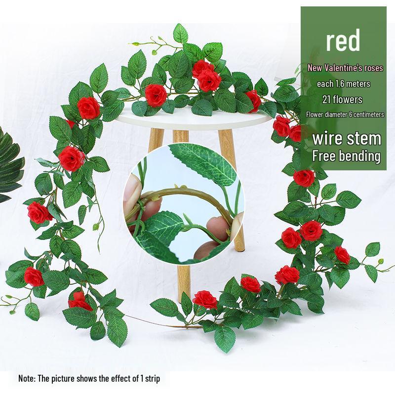 

Искусственная роза, вьющаяся, подвесное растение - Внутреннее настенное украшение