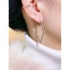 925 Silver Needle Exaggerated Diamond Geometric Diamond Ear Ring Fashion Beautiful Circle Large Earrings Eardrop Earring Stud Earrings for Women