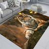 Alfombra Animal Tigre para Decoración de Sala de Estar Mesa de Sofá Alfombras de Área Grande Dormitorio Mesita de Noche Almohadilla para Pies Pasillo Balcón Felpudo de Bienvenida