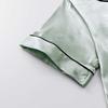 European Summer Ice Silk Pajama Set: Casual, Solid Color, Short Sleeve & Shorts, Breathable Comfort.
