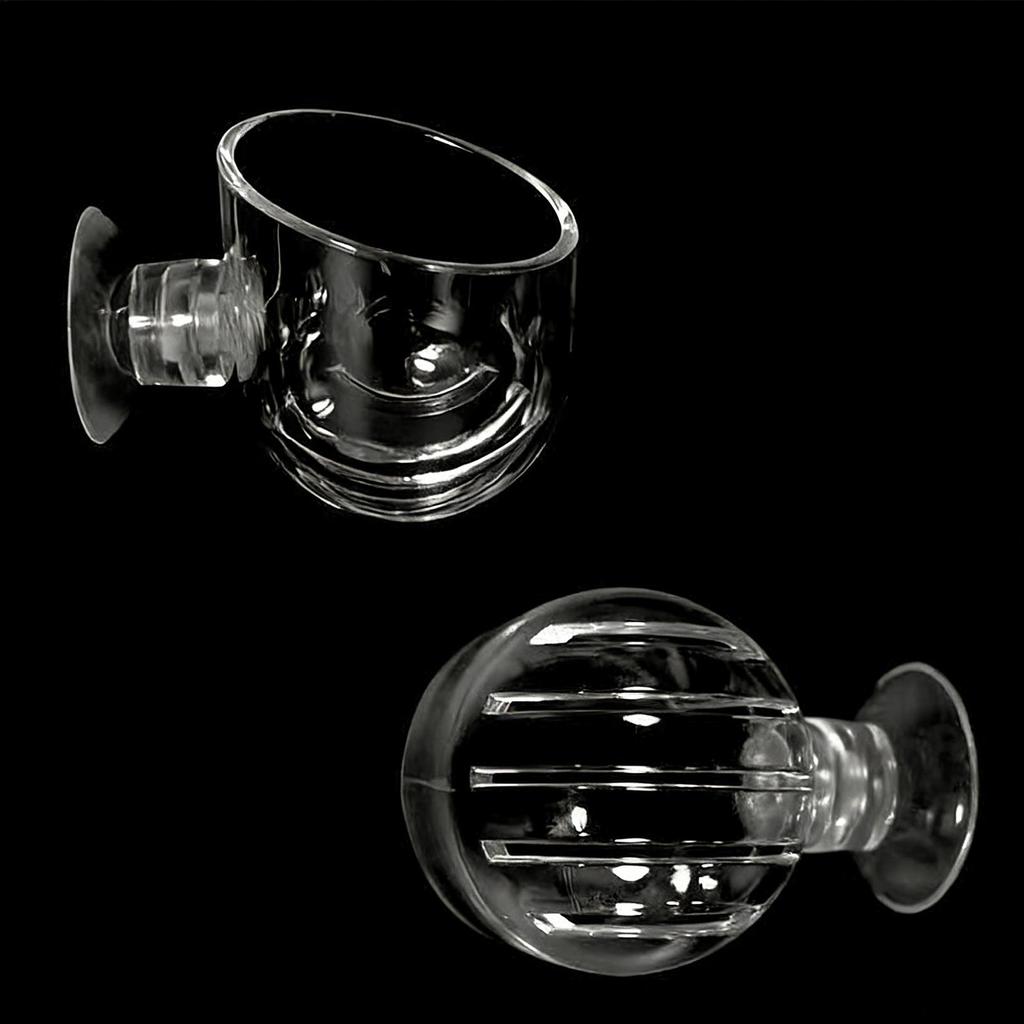 Suction Cup Floating Feeding Tray for Aquarium & Terrarium, Shrimp Bowl Fish Food Cup, Tank Clean Tool for Betta Turtle Reptile