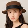 Flat Top Hat Women's Summer Straw Hat Seaside Beach Sunshade Hat