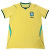 Mens Brazil Home Kit Short Sleeve Soccer Jersey Bamboo Fiber Performance Football Uniform Adult Fall Winter