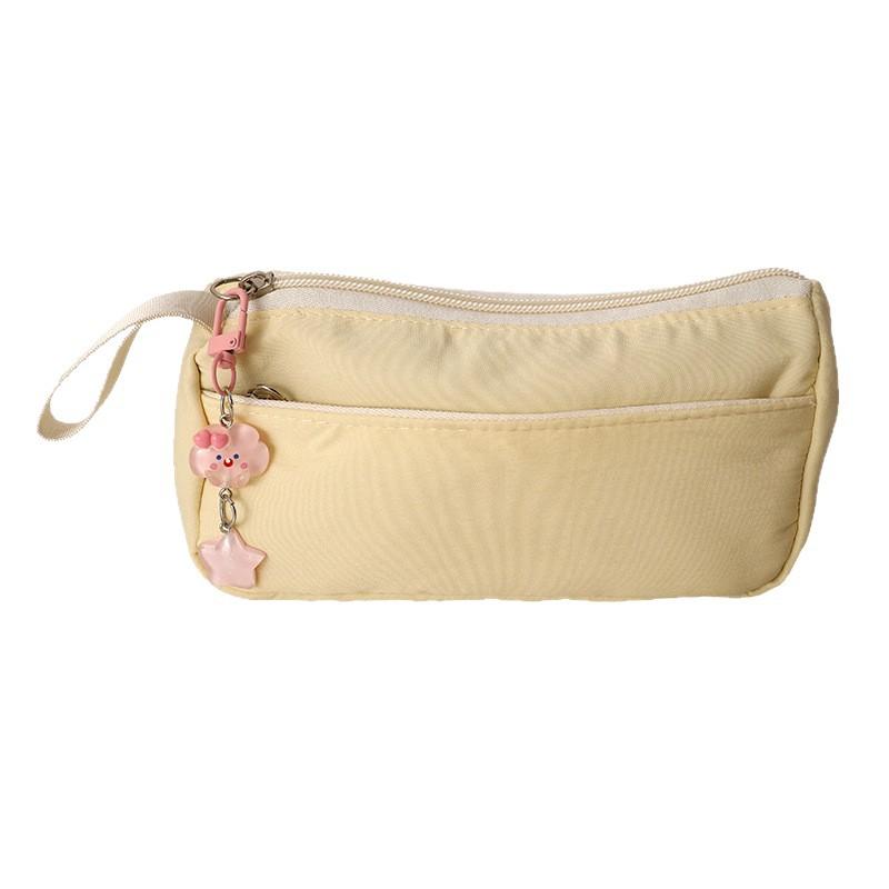 New Ins Pencil Case Large Capacity Cute Stationery Bag Simple Pencil Pouch Student Coin Purse Coin Pouch Portable Makeup Bag