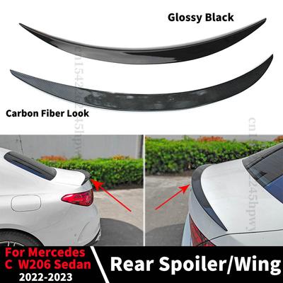 Hochwertiger Heckspoilerflügel Außenteil für Mercedes Benz C W206 Limousine 4 Türer 2022 2023 Trim Trunk Boot Lip AMG