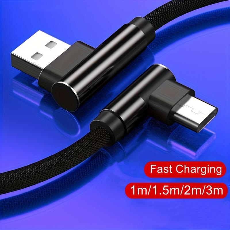 

1 шт. USB-кабель для зарядки типа C, 90-градусный угловой кабель для быстрой зарядки, кабель для передачи данных длиной 39,37 дюйма/59,06 дюйма/78,74 дюйма/118,11 дюйма 1m=3.28ft=39.37in чёрный