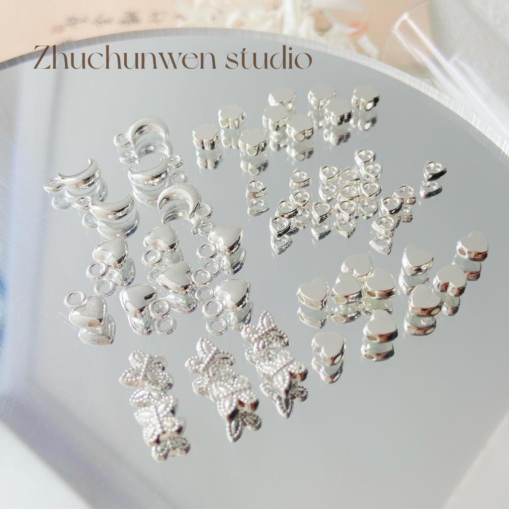 Mini Star & Heart Beads with Moon Pendant & Butterfly Alloy for DIY Crafting