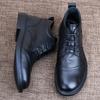 Martin boots men's autumn and winter velvet leather boots lightweight and casual first-layer cowhide high-top breathable and wear-resist leather shoes