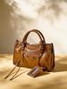 Trendy Sassy Retro Leather Studded Crossbody Motorcycle Bag - Large Capacity Tote
