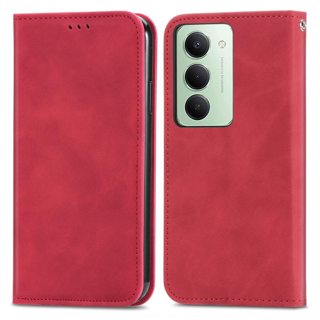 Dla Xiaomi Redmi 15 5G (Światowy) (169mm) Skórzane etui z uchwytem na karty, magnetycznie absorbowane etui na telefon