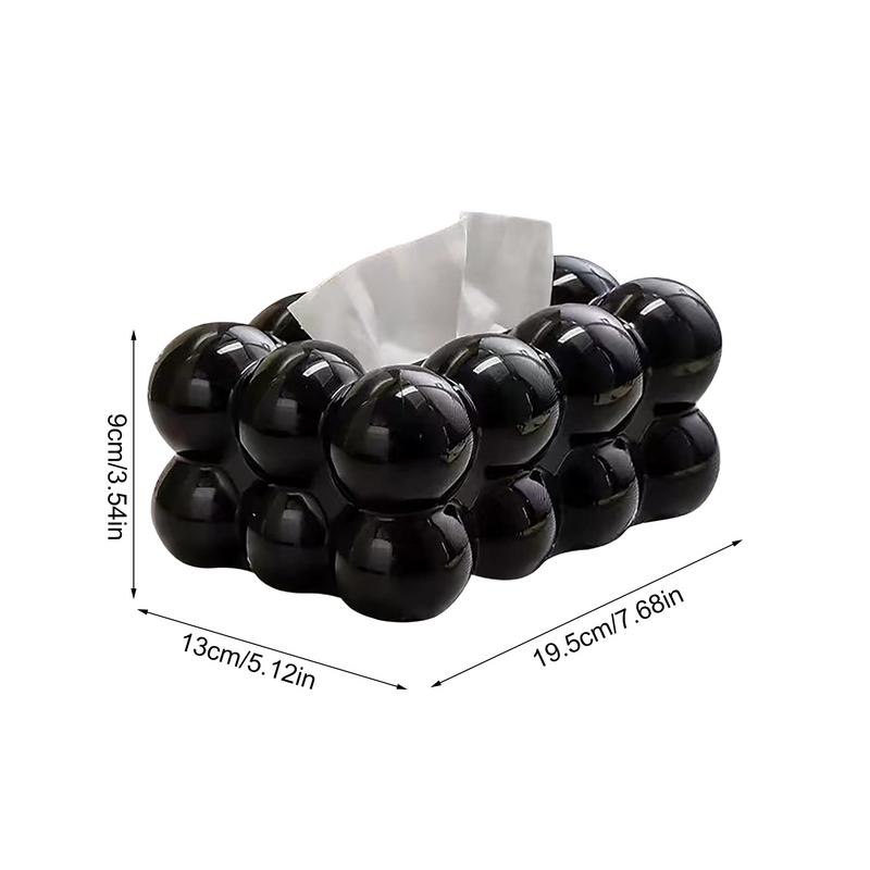 1Pc Black /White Household Table Tissue Box Holder Creative Rectangular Napkin Case Table Organizer Marshmallows Tissue Boxes