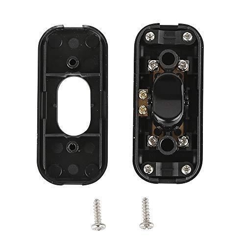 Interrupteur bi-polaire 6a, interrupteur de cordon en ligne pour petit appareil ou lampe, noir - paquet de 4