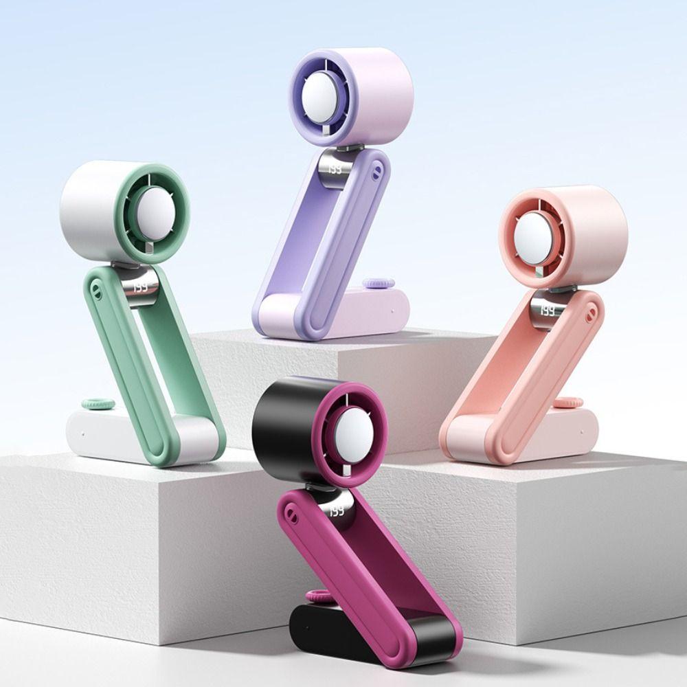 Portable Mini Pocket Fan Foldable Design USB Rechargeable Fan Mini Folding Cooling Fan  Outdoor Use