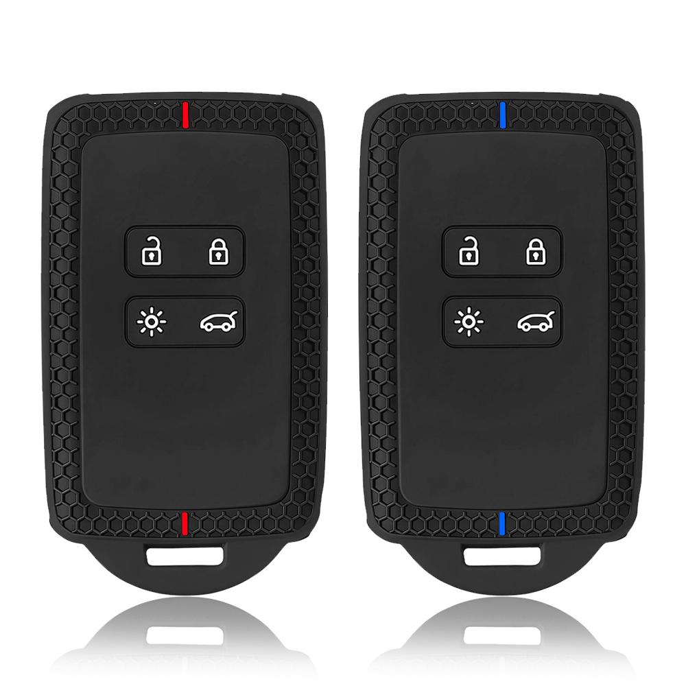 silicone car key cover case for Dacia Logan 3 for Renault Captur Zoe Espace 5 Clio Megane 4 Arkana Arcan key holder shell