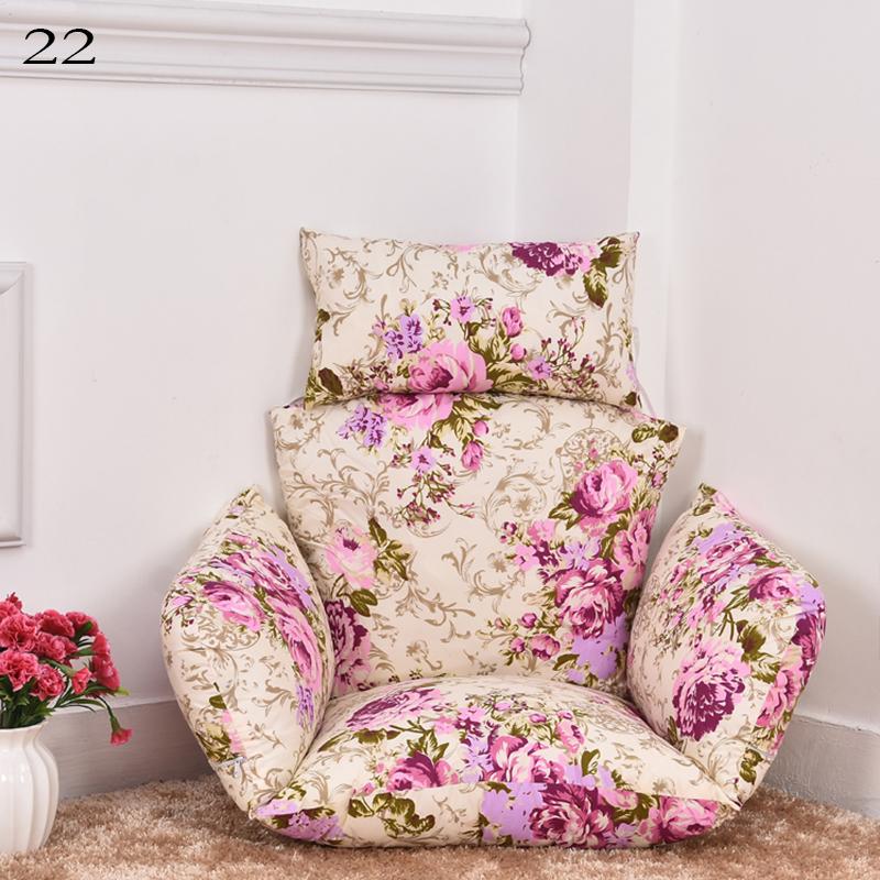 Hanging Swing Egg Chair Cushion Cover Patio Large Round Papasan Chair Pad Cover Empty (No Filling) Garden Lounger Cushion Cover