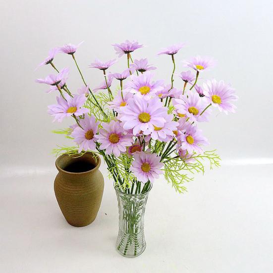 Artificial Flowers UV Resistant Fake Wildflowers with Stem for Indoor Outdoor Porch Patio