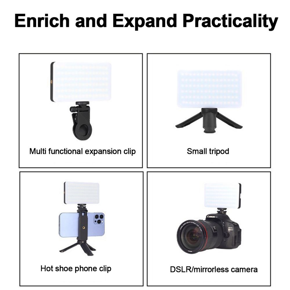 LED Video Light Photo Lighting Studio Rgb Light for Video Smartphone Selfie Fill Lights 2000mAh Battery Photography Accessories