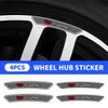 ZOMZ9 4pc Carbon Fiber Car Wheel Rim Stickers Auto Refit Accessories for Escalade CTS CT5 XT5 XTS XLR BLS SLS STS SRX Deville