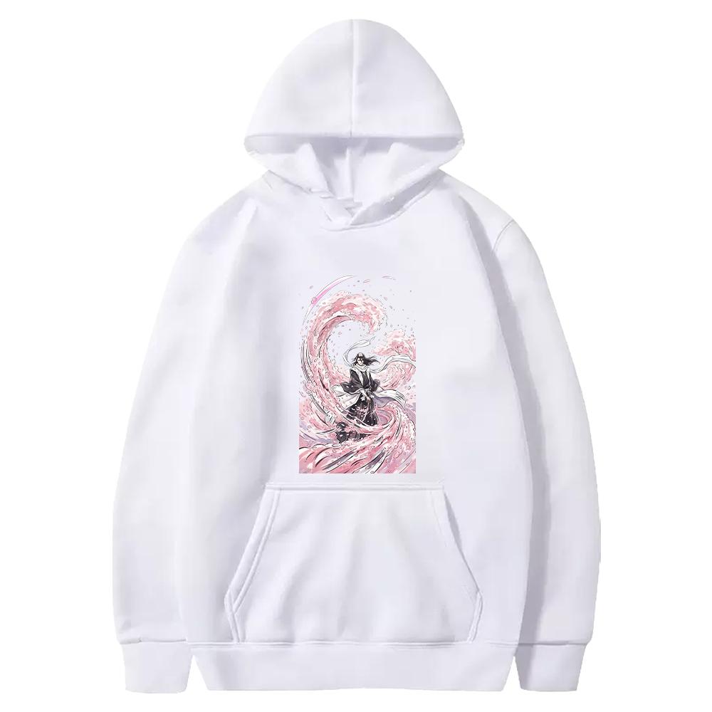 Japanese Anime BLEACH Hoodie Kuchiki Byakuya Printed Sweatshirt Men Women Clothing Long Sleeve Fleece Hooded Male Streetwear