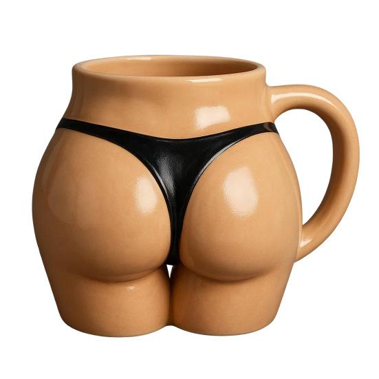 Vtipný hrnek na kávu ve tvaru zadku, novinka, hrnek ve tvaru boků 285 ml, sexy hrnek na pití boků, humorné dárky pro ženy a muže
