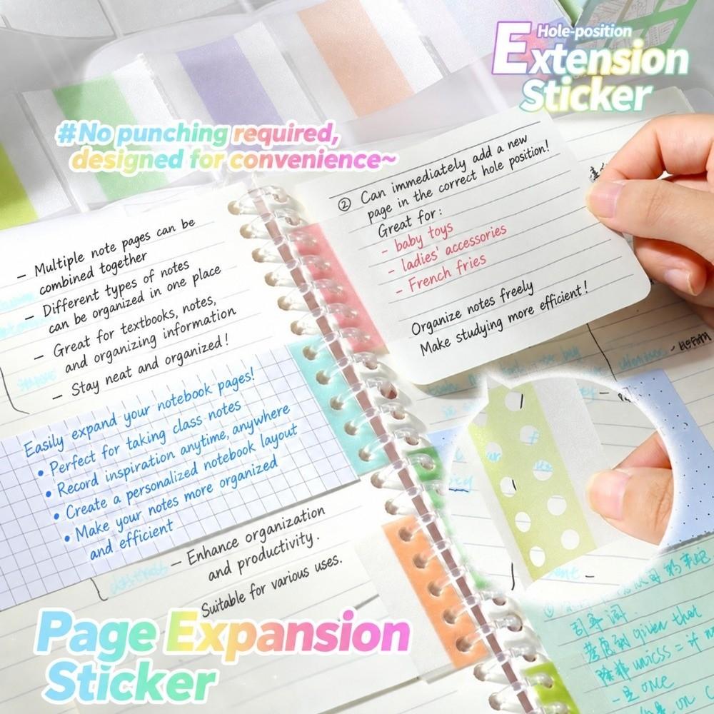 116 Sheets PET Hole Reinforcement Stickers Pull Out 1-Hole Loose-leaf Page Reinforcement Labels Pearlescent