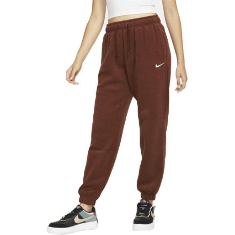 Nike Small Logo Training Casual Knit Sports Pants Women Bottoms Crimson DD5111-273