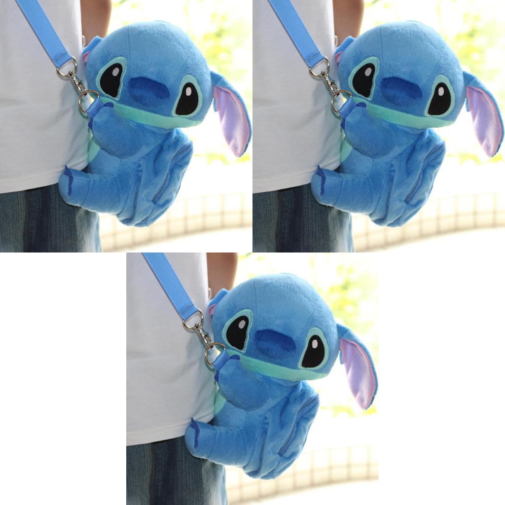 Entzückende Lilo & Stitch Plüsch-Umhängetasche mit verstellbaren Trägern für den täglichen Gebrauch