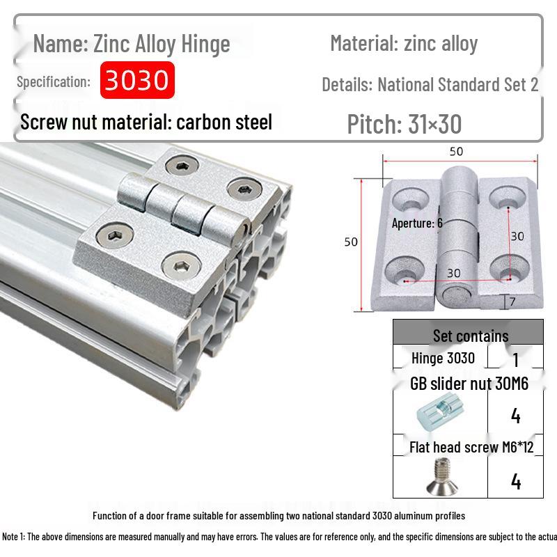 Hochleistungsscharniere aus Zinklegierung für Aluminiumprofiltüren (20/30/40/45)