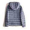 Versatile double-sided wear, light and warm, autumn and winter pressure glue fashion hooded single-breasted white duck down short down jacket